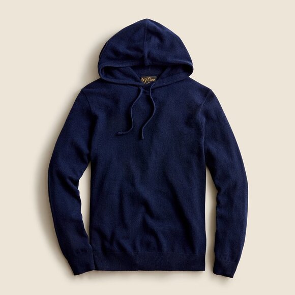 NWT J. Crew Cashmere Navy Hoodie